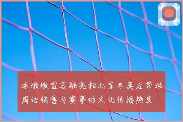 冰墩墩雪容融亮相北京冬奥后带动周边销售与赛事的文化传播热度